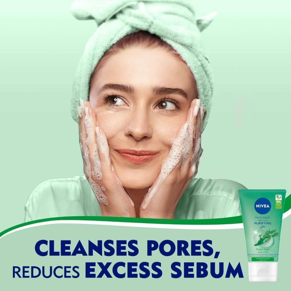 Picture of International Italy products Nivea face wash Purifying ( Ocean algae ) used for male / Female - 150 ml Picture of International Italy products Nivea face wash Purifying ( Ocean algae ) used for male / Female - 150 ml