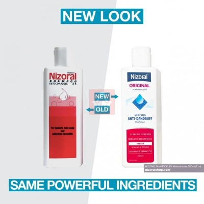 Picture of 50 ml Nizoral Medicated Anti - Dandruff shampoo International Thailand product used for male female