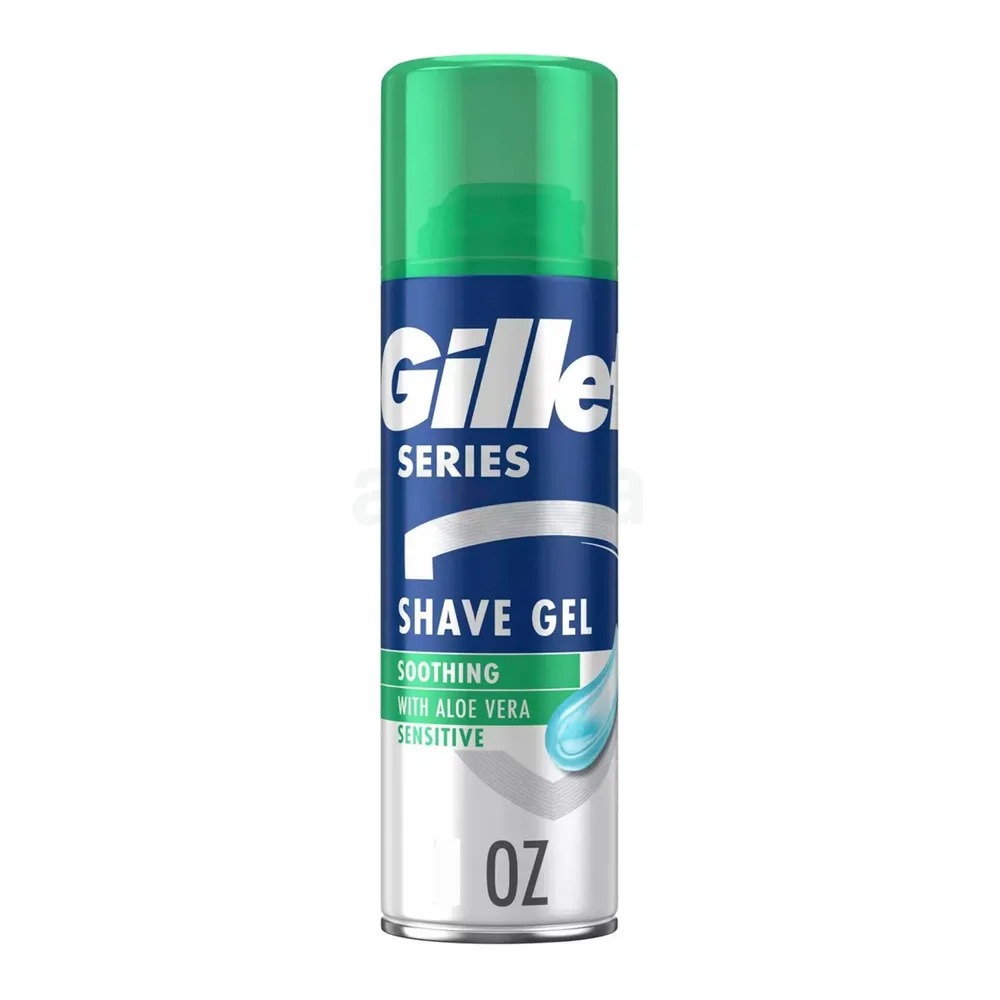 Picture of 200 ml Gillette series Soothing with Aloe Vera Shaving Gel International UK product used for male