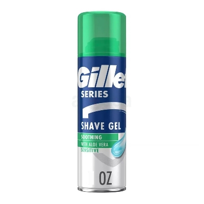 Picture of 200 ml Gillette series Soothing with Aloe Vera Shaving Gel International UK product used for male