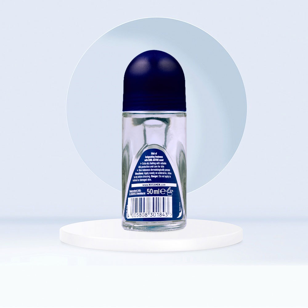 Picture of NIVEA MEN Cool Kick Deodorant Roll on used for male - 50 ml