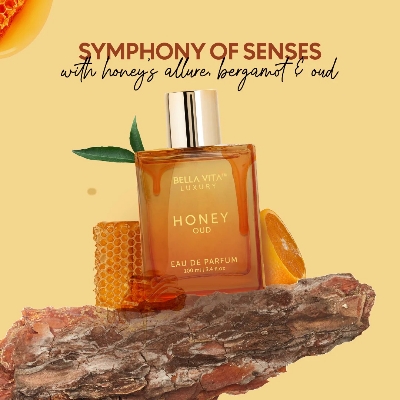 Picture of 100 ml BELLAVITA LUXURY HONEY OUD Perfume Indian product used for male/female