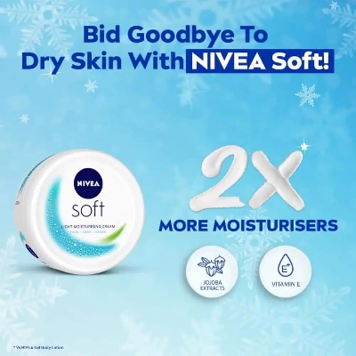 Picture of 50 ml Nivea Soft MOISTURIZER Cream Indian Product used for male/female