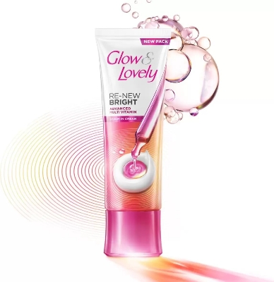 Picture of International Indian product Glow & Love_ly RE-NEW Bright Advanced multi vitamin cream used for male / female - 80 gm