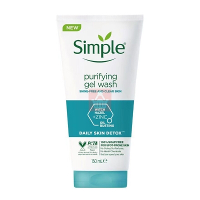 Picture of 150 ml Simple Purifying gel face wash International Poland product used for male female 
