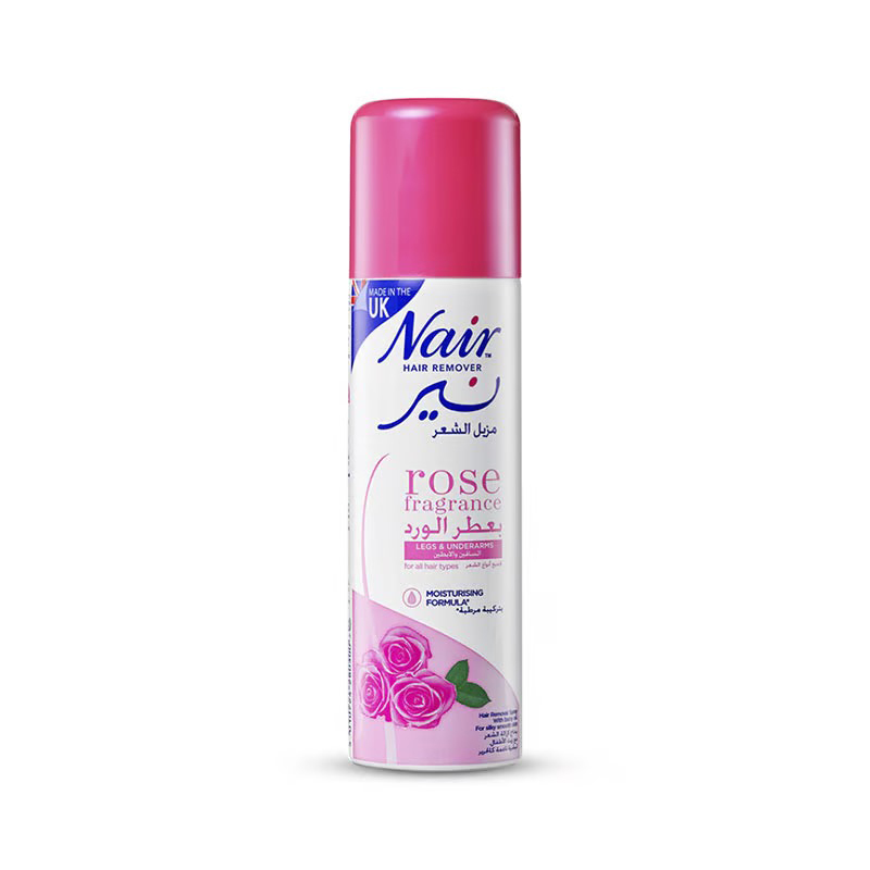 Picture of Nair rose fragrance unwanted Hair removal spray UK product for male/ female- 200 ml