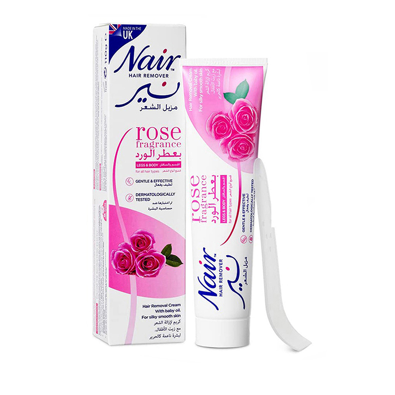 Picture of Nair rose fragrance Unwanted Hair removal cream UK product for male/ female - 110 ml