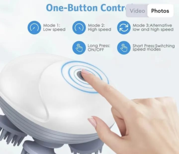 Scalp Head Hair Massager Electric Health Care Antistress Relax Body Massager Deep Saude Tissue Prevent Body Massage