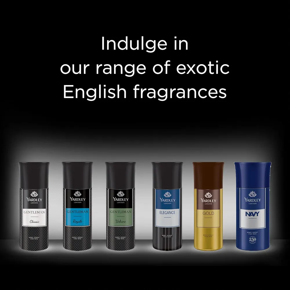 Picture of International England product Yeardley Navy Body spray For men 150 ML
