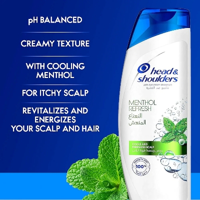 Picture of International UAE product Head & shoulders Menthol refreshe Anti dandruff shampoo 400 Ml