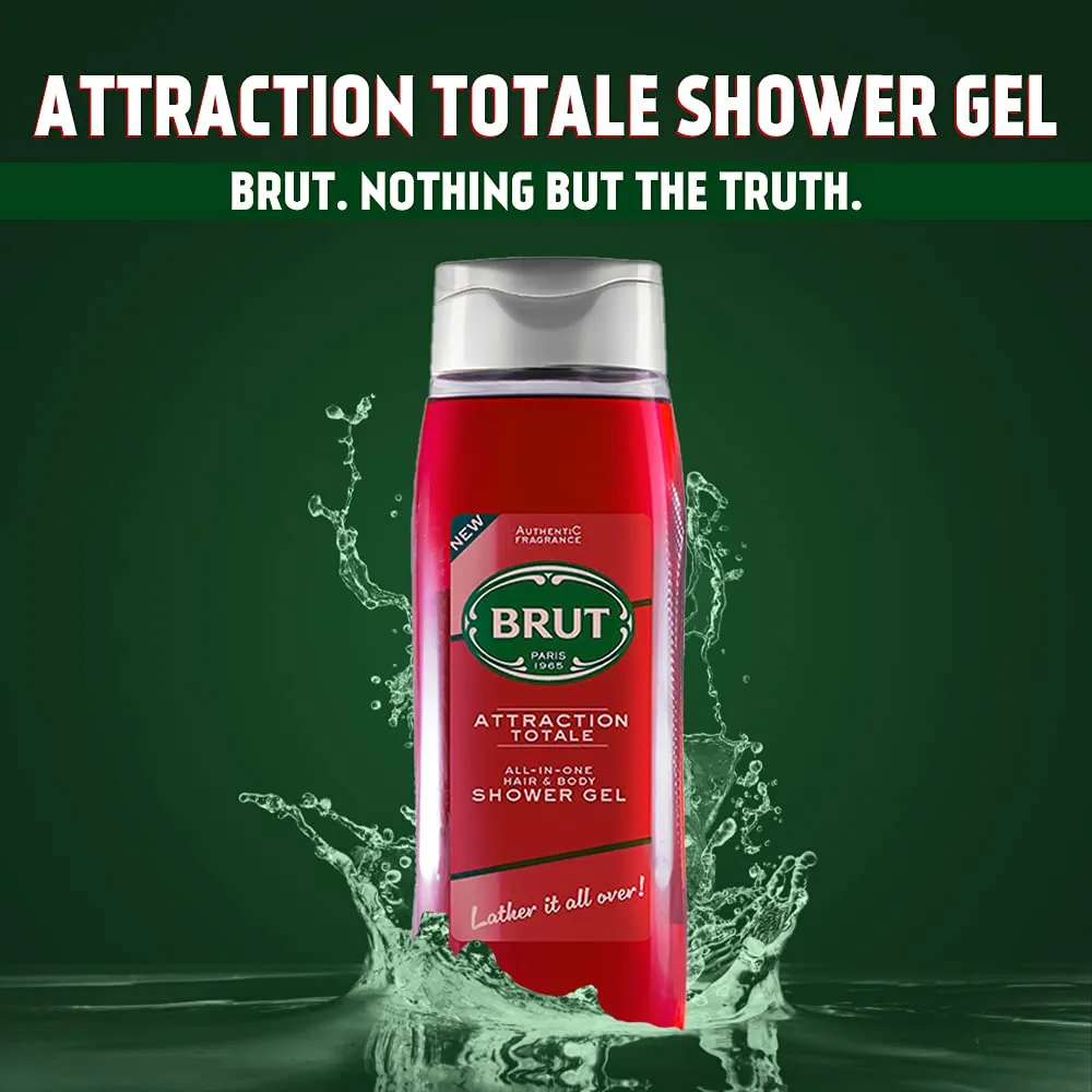 Picture of International Spain product Brut Attraction Totale All-in-one Hair&body shower gel 500 Ml