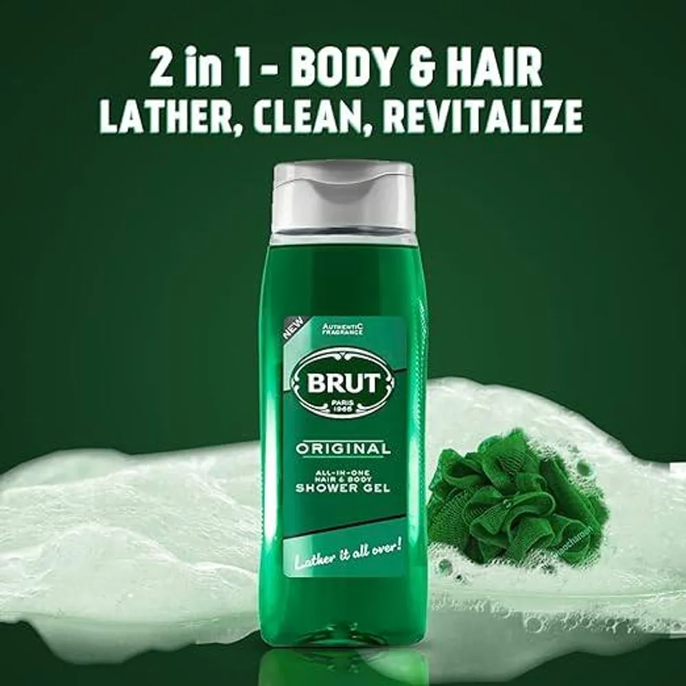 Picture of International Spain product Brut original All-in-one hair & body Shower gel 500 ML