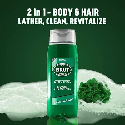 Picture of International Spain product Brut original All-in-one hair & body Shower gel 500 ML
