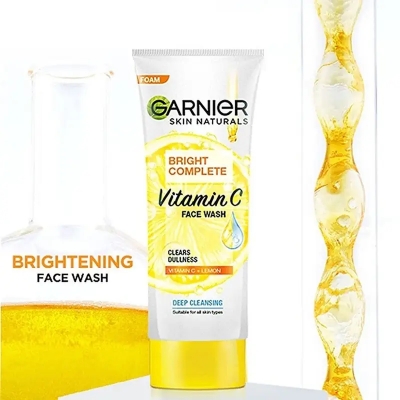 Picture of International Indian product Garnier Bright Complete Vitamin c Face wash 100 Ml