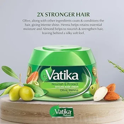 Picture of International UAE product Vatika Nourish & protect Styling hair cream 140 Ml