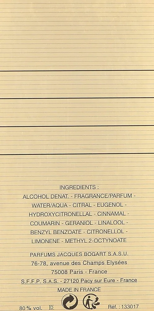 Picture of International France product Body perfume party scent Jacques Bogart Gold edition Perfume For men - 100 Ml