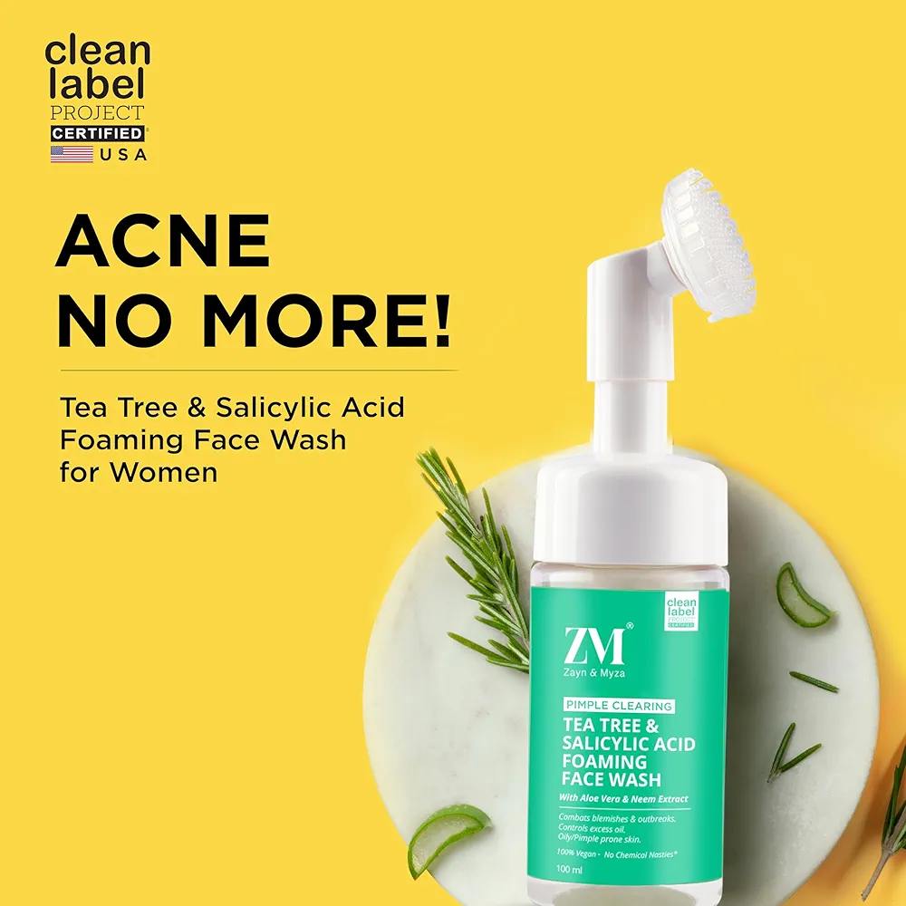 Picture of Indian product Skin care ZM Tea Tree & Salicylic Acid Foaming Face Wash
100ml