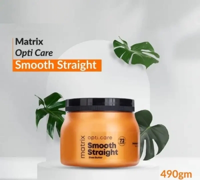 Picture of Matrix Opti-care Smooth Straight Hair Masque With Shea Butter, 490Gm- Hair mask