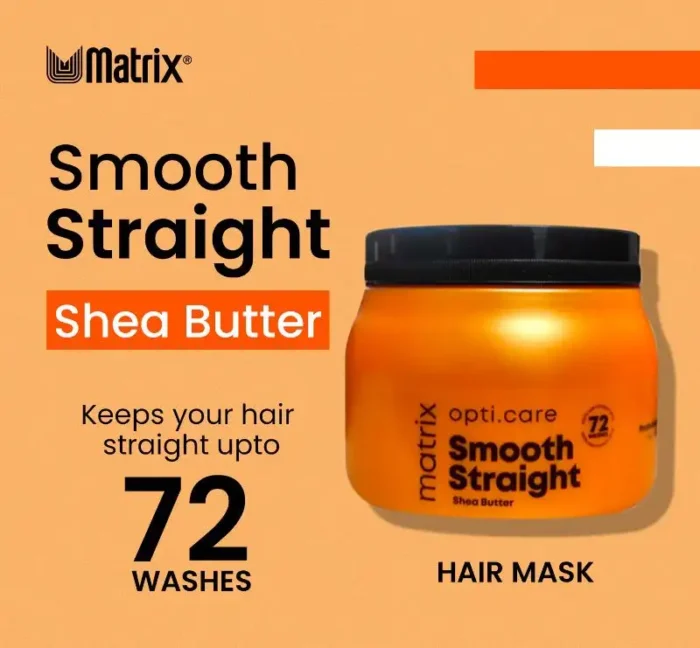 Picture of Matrix Opti-care Smooth Straight Hair Masque With Shea Butter, 490Gm- Hair mask