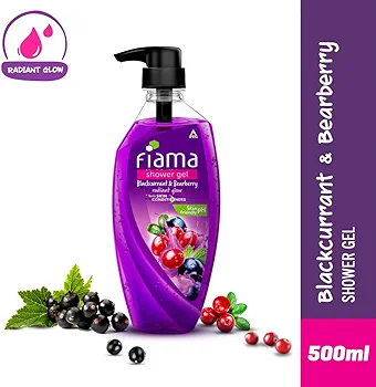 Picture of International Indian product Fiama Blackcurrant & Bearberry Radiant Glow With skin conditioners Shower Gel 500 Ml