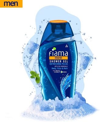 Picture of Indian product Fiama Shower Gel Men Refreshing Pulse With sea Minerals Body Face & Hair 250 Ml