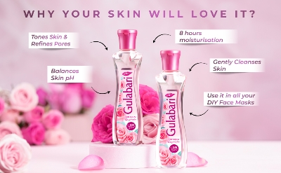 Picture of Indian Product Dabur Gulabari Premium Rose water All Skin types 120 Ml