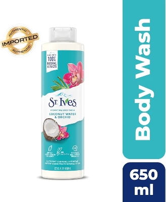 Picture of International USA product ST.Lves Hydrating Coconut Water & Orchid Body wash used for male/female 650 Ml