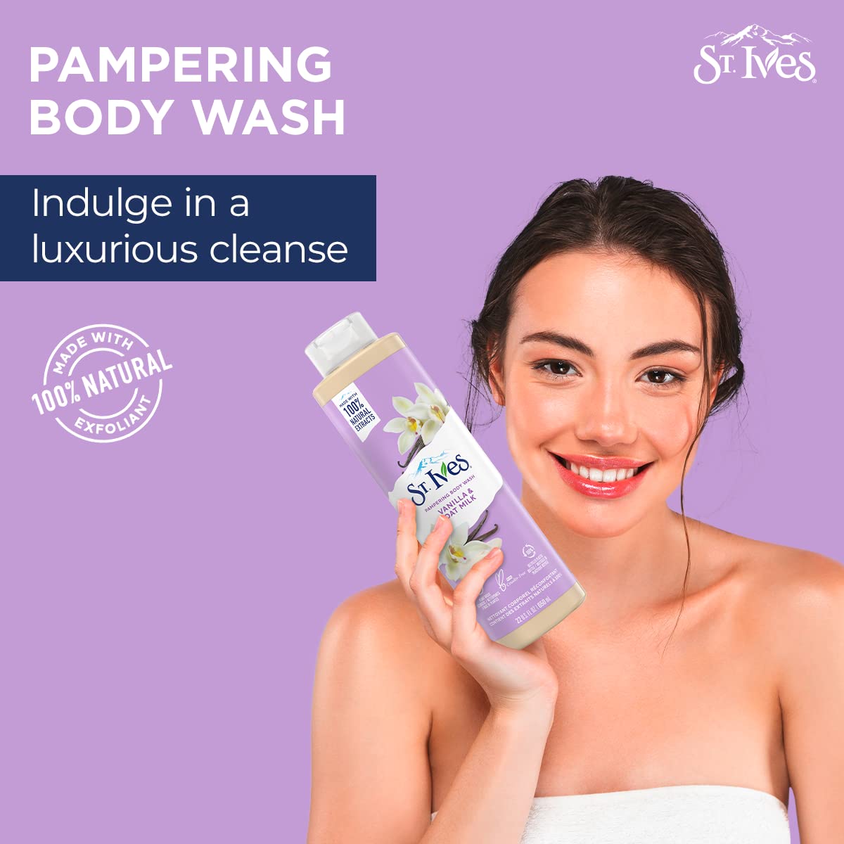 Picture of International USA Product ST.lves Pampering Vanilla & oat Milk body wash For used male/female 650 Ml