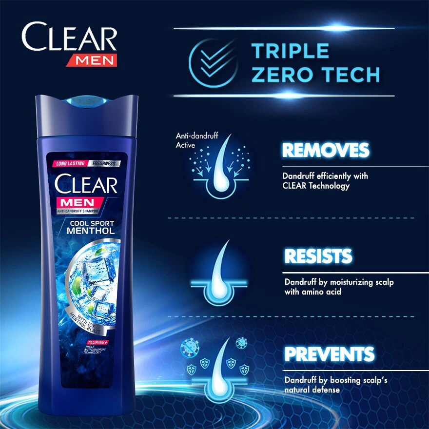 Picture of International Thailand Product Clear Men Anti- dandruff Cool Sport Menthol Shampoo 315 Ml