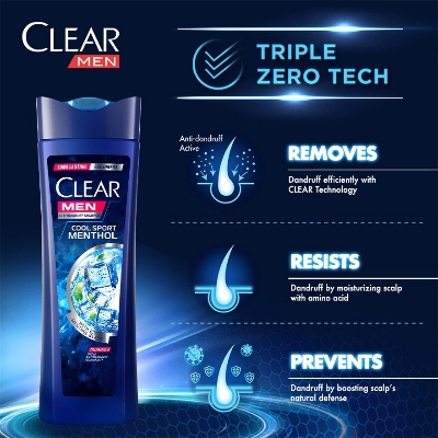 Picture of International Thailand Product Clear Men Anti- dandruff Cool Sport Menthol Shampoo 315 Ml