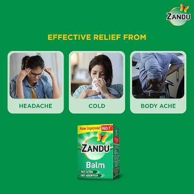 Picture of Indian Product Zandu Balm Fast action Fast absorption 8 Ml