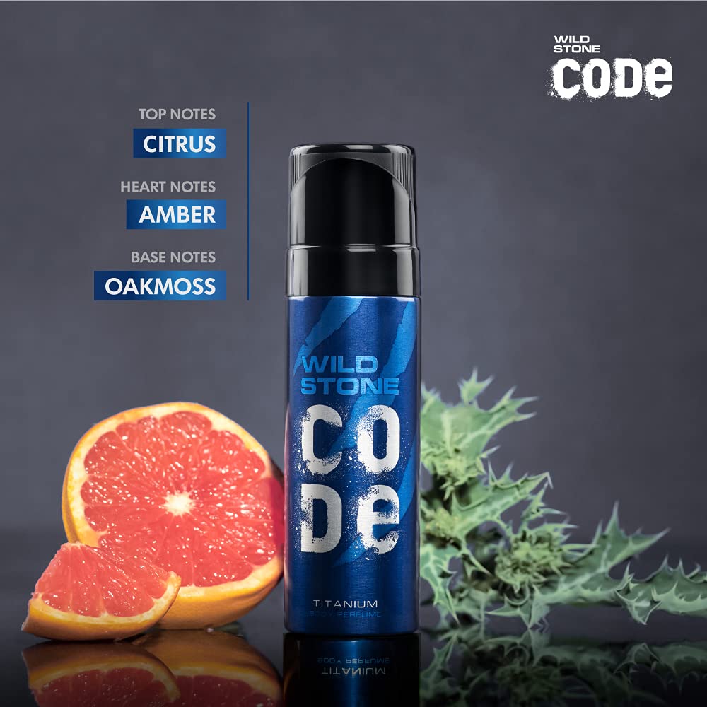 Picture of Indian Product Wild Stone Code Titanium Body Perfume Spray No Gas For Men 120 Ml