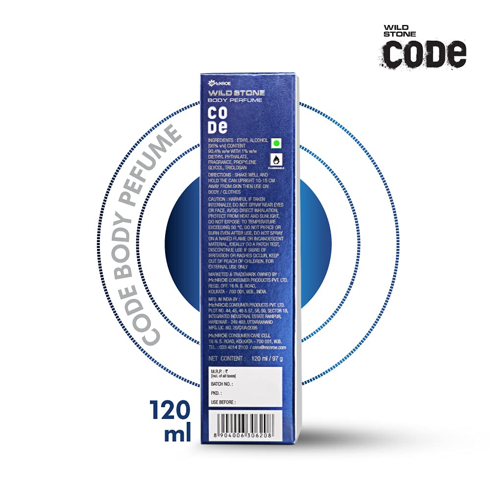 Picture of Indian Product Wild Stone Code Titanium Body Perfume Spray No Gas For Men 120 Ml