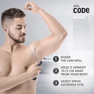Picture of Indian Product Wild Stone Code Platinum Body Perfume Spray No Gas For men 120Ml