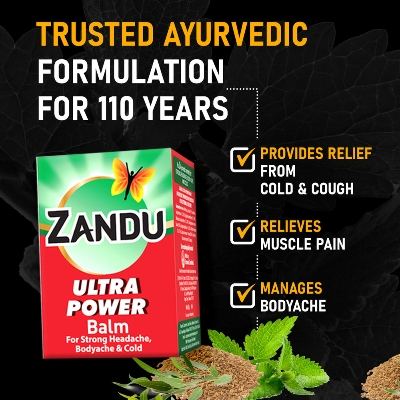 Picture of Indian Product Zandu Ultra Power Balm Red 8 Ml