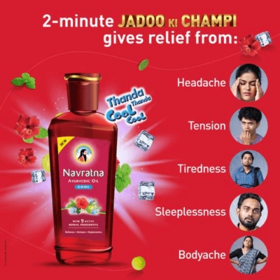Picture of Indian Product Navratna Ayurvedic Oil Cool Used For male/female 270 Ml