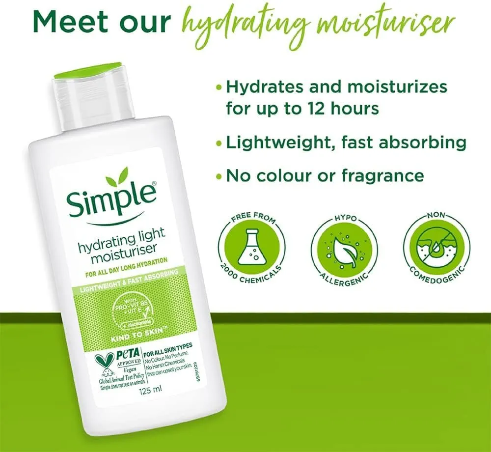 Picture of International Uk Product Simple Hydrating Light Moisturiser Used For male /female 125 Ml