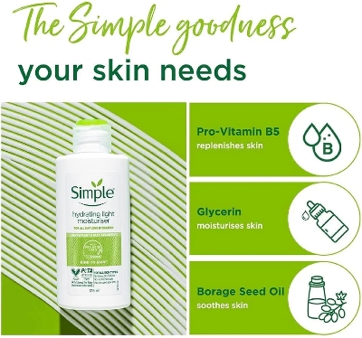 Picture of International Uk Product Simple Hydrating Light Moisturiser Used For male /female 125 Ml