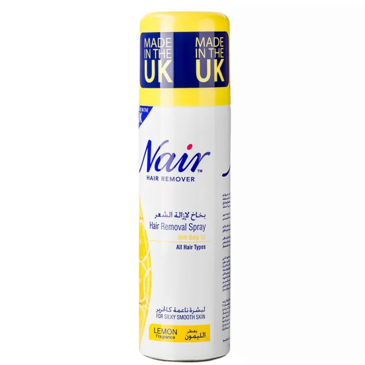 Picture of International UK Product Unwanted Hair Removal Spray Nair Lemon Fragrance Used For Male/female 200 Ml