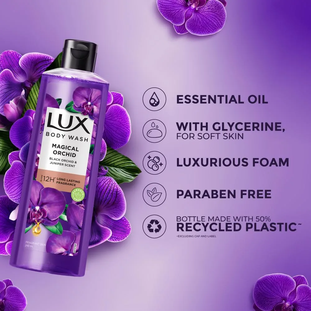 Picture of International Indian Product Lux Body wash Magical orchid Used For male /female 245 Ml