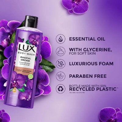 Picture of International Indian Product Lux Body wash Magical orchid Used For male /female 245 Ml