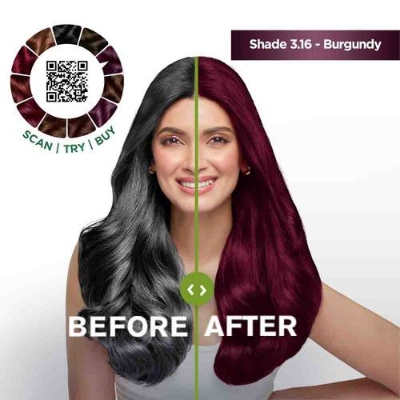 Picture of Indian Product Garnier Nourishing Permanent Naturals hair Colour Burgundy Used For male /female-70ml+60 gm