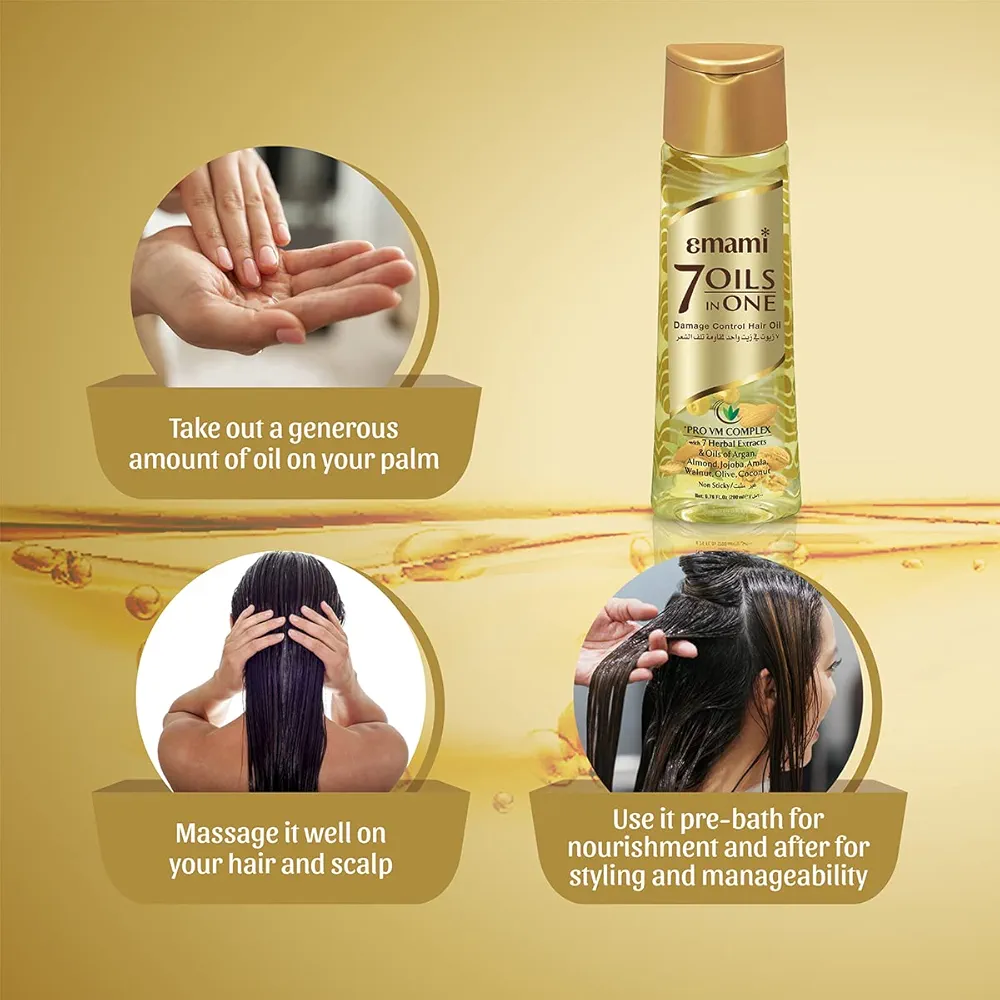 Picture of Indian Product Emami 7 Oils In one Hair oil used For male /female -200 Ml