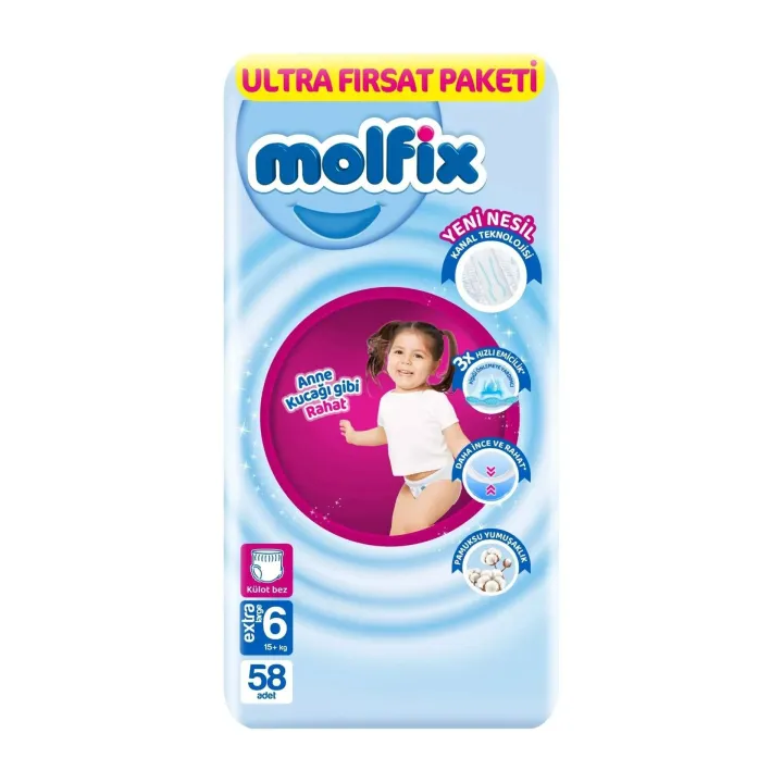 Picture of International Turkey Product Molfix diaper Jumbo Extra Large (15+kg) -58 Pcs