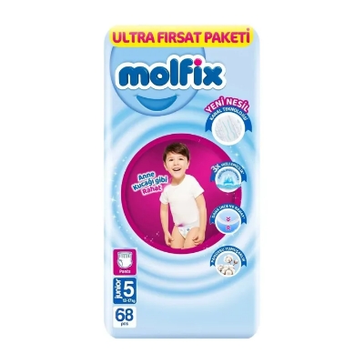 Picture of International Turkey Product Molfix Diaper Jumbo Junior 5 (12-17kg) 68 pcs