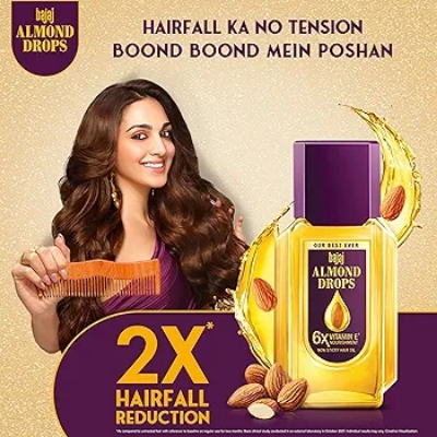 Picture of Indian Product Bajaj Almond Drops Hair oil used For male /female-200 Ml