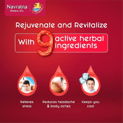 Picture of Indian Product Navratna Ayurvedic Hair Oil Cool -180 Ml
