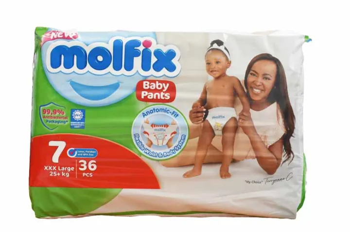 Picture of International Turkey product molfix Baby diaper Pants Large 19 + Kg.. 36pcs