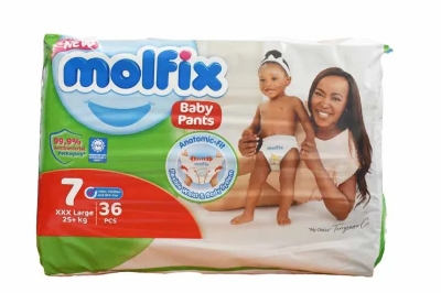 Picture of International Turkey product molfix Baby diaper Pants Large 19 + Kg.. 36pcs