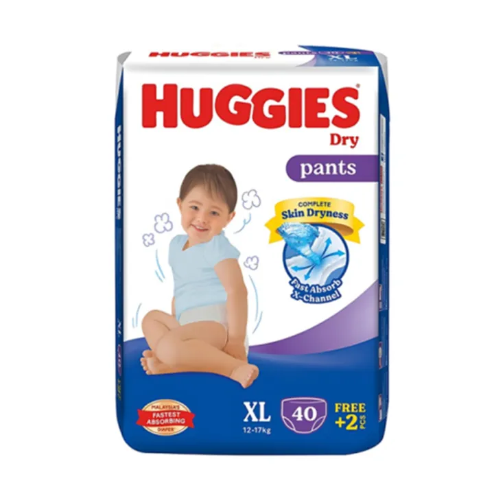 Picture of International Malaysian Product Huggies Diaper Dry Pants XL (12-17kg) XL(40+2) =42pcs